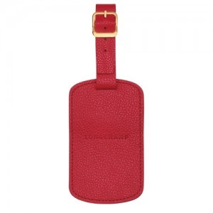 Akcesoria Longchamp Le Foulonné Luggage Tag Męskie Czerwone | SN-LCMP49424