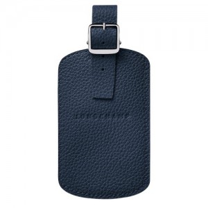 Akcesoria Longchamp Le Foulonné Luggage Tag Męskie Granatowe | SN-LCMP49425