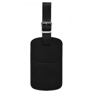Akcesoria Longchamp Le Foulonné Luggage Tag Damskie Czarne | SN-LCMP48590