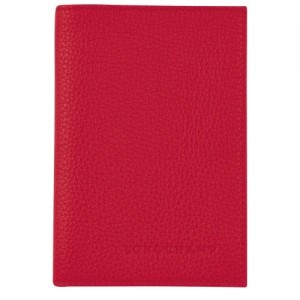 Akcesoria Longchamp Le Foulonné Passport Cover Męskie Czerwone | SN-LCMP49419