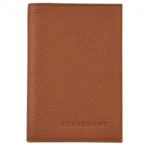 Akcesoria Longchamp Le Foulonné Passport Cover Damskie Brązowe | SN-LCMP48585