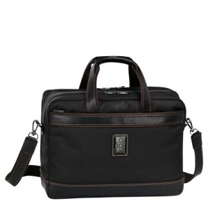 Aktówka Longchamp Boxford L Męskie Czarne | SN-LCMP49030