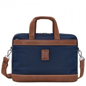 Aktówka Longchamp Boxford L Męskie Niebieskie | SN-LCMP49028