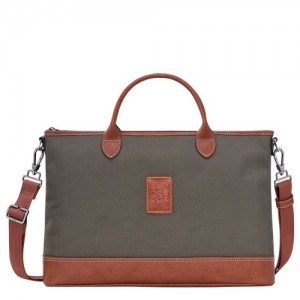 Aktówka Longchamp Boxford S Damskie Brązowe | SN-LCMP48170