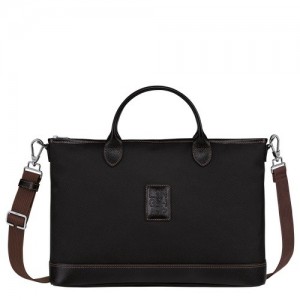 Aktówka Longchamp Boxford S Damskie Czarne | SN-LCMP48171