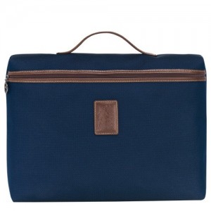 Aktówka Longchamp Boxford S Męskie Niebieskie | SN-LCMP49025