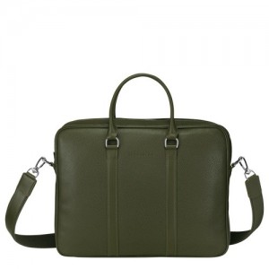 Aktówka Longchamp Le Foulonné S Męskie Khaki | SN-LCMP49048