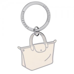 Breloczki Longchamp Le Pliage Damskie Białe | SN-LCMP48471