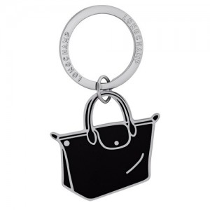 Breloczki Longchamp Le Pliage Damskie Czarne | SN-LCMP48472