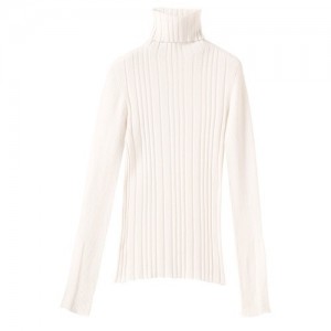 Dzianina Longchamp Swetry Damskie Białe | SN-LCMP48784