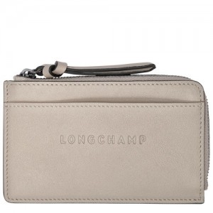 Etui na Karty Longchamp 3d Damskie Beżowe | SN-LCMP48337
