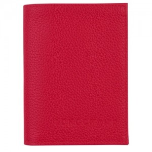Etui na Karty Longchamp Le Foulonné Męskie Czerwone | SN-LCMP49241