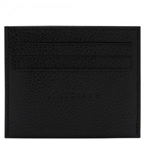 Etui na Karty Longchamp Le Foulonné Męskie Czarne | SN-LCMP49248