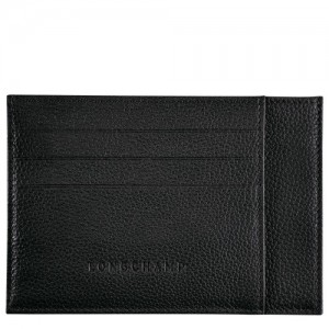 Etui na Karty Longchamp Le Foulonné Męskie Czarne | SN-LCMP49251