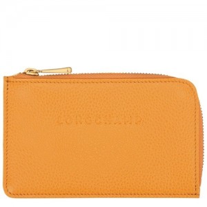 Etui na Karty Longchamp Le Foulonné Męskie Morelowe | SN-LCMP49254
