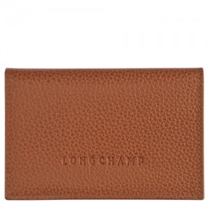 Etui na Karty Longchamp Le Foulonné Damskie Brązowe | SN-LCMP48320