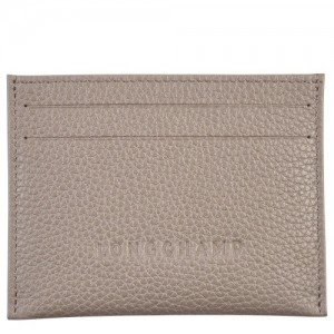 Etui na Karty Longchamp Le Foulonné Damskie Szare | SN-LCMP48325