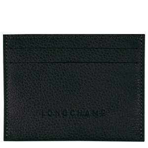 Etui na Karty Longchamp Le Foulonné Damskie Czarne | SN-LCMP48328