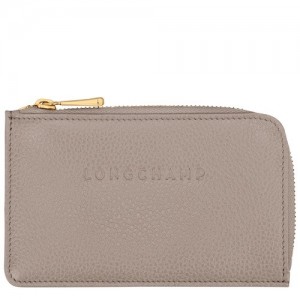 Etui na Karty Longchamp Le Foulonné Damskie Szare | SN-LCMP48342