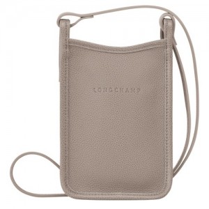 Etui na Telefon Longchamp Le Foulonné Damskie Szare | SN-LCMP48222