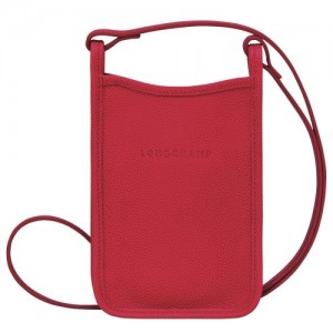 Etui na Telefon Longchamp Le Foulonné Damskie Czerwone | SN-LCMP48223