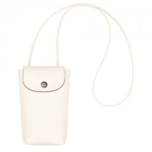 Etui na Telefon Longchamp Le Pliage Xtra With Skórzane Koronkowe Damskie Białe | SN-LCMP48233