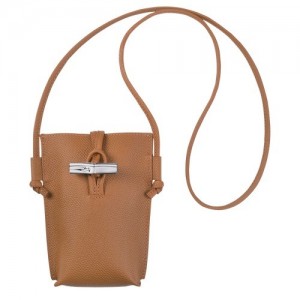 Etui na Telefon Longchamp Roseau With Koronkowe Damskie Beżowe | SN-LCMP48230