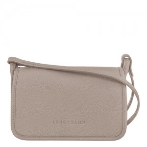 Kopertówka Longchamp Le Foulonné On Chain Damskie Szare | SN-LCMP48146