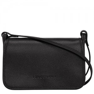 Kopertówka Longchamp Le Foulonné On Chain Damskie Czarne | SN-LCMP48148