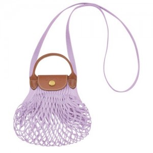 Kopertówka Longchamp Le Pliage Filet Xs Mesh Damskie Fioletowe | SN-LCMP48151