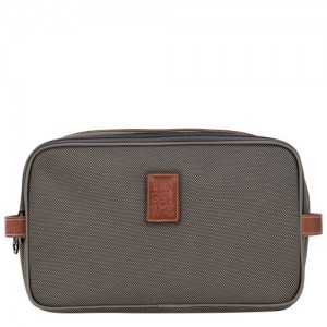 Kosmetyczki Longchamp Boxford Damskie Brązowe | SN-LCMP48608