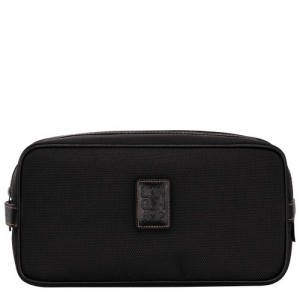 Kosmetyczki Longchamp Boxford Damskie Czarne | SN-LCMP48606