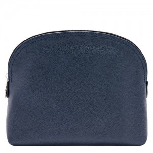Kosmetyczki Longchamp Le Foulonné Damskie Granatowe | SN-LCMP48596