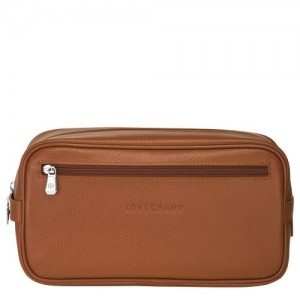 Kosmetyczki Longchamp Le Foulonné Damskie Brązowe | SN-LCMP48598