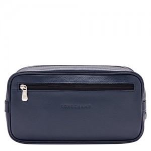 Kosmetyczki Longchamp Le Foulonné Damskie Granatowe | SN-LCMP48599