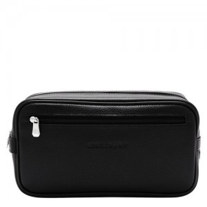 Kosmetyczki Longchamp Le Foulonné Damskie Czarne | SN-LCMP48600