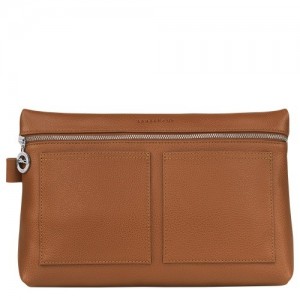 Kosmetyczki Longchamp Le Foulonné Damskie Brązowe | SN-LCMP48601
