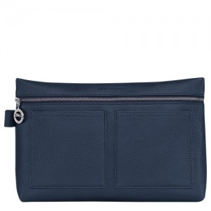 Kosmetyczki Longchamp Le Foulonné Damskie Granatowe | SN-LCMP48602
