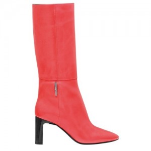 Kozaki Longchamp Roseau Heel Damskie Czerwone | SN-LCMP48802