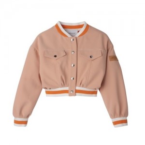 Kurtki Longchamp Krótkie Damskie Beżowe | SN-LCMP48634