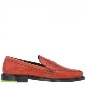 Loafersy Longchamp Au Sultan Damskie Brązowe | SN-LCMP48812