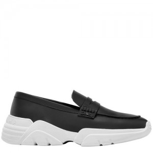Loafersy Longchamp Au Sultan Damskie Czarne | SN-LCMP48811