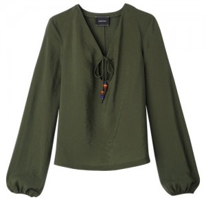 Najfatalniejszy Longchamp Blouse Damskie Khaki | SN-LCMP48741