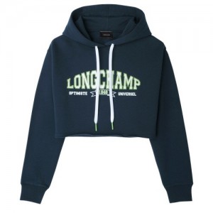 Najfatalniejszy Longchamp Hoodie Damskie Granatowe | SN-LCMP48723