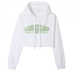 Najfatalniejszy Longchamp Hoodie Damskie Białe | SN-LCMP48725