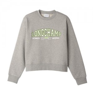 Najfatalniejszy Longchamp Sweatshirt Damskie Szare | SN-LCMP48728