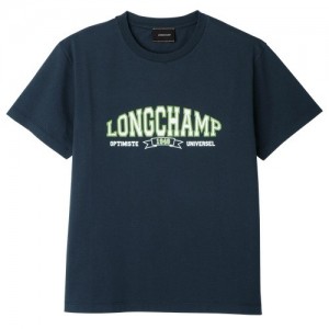 Najfatalniejszy Longchamp T-shirt Damskie Granatowe | SN-LCMP48712
