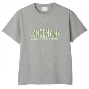 Najfatalniejszy Longchamp T-shirt Damskie Szare | SN-LCMP48713