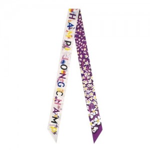 Opaski Longchamp Hawaiian Flowers Damskie Fioletowe | SN-LCMP48859