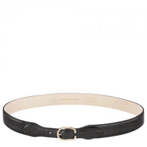 Paski Longchamp 1980 Damskie Czarne | SN-LCMP48944